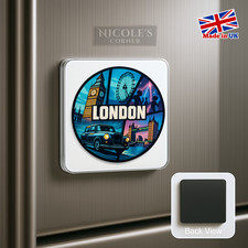Calamita 3D Frigorifero Londra - Magnete Londra 6,8x6,7 Cm - Handmade In Resina - 3