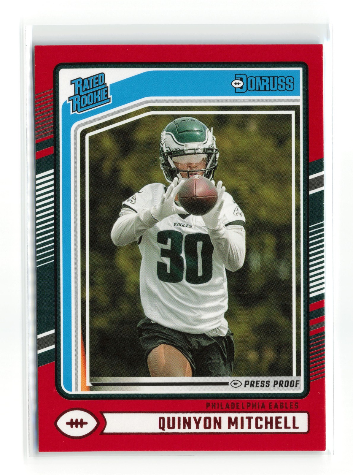 2024 PANINI DONRUSS ROOKIE QUINYON MITCHELL #361 PRESS PROOF RED RC EAGLES