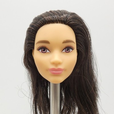 Barbie Doll Head Daisy Face Sculpt Brown Hair Eyes Asian 2019 Mattel GHW46