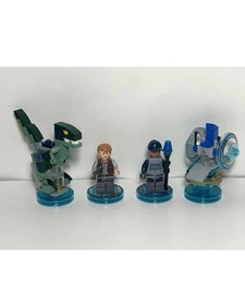 LEGO Dimensions 71204 Owen Grady Jurassic World Minifigure Lot 4pc