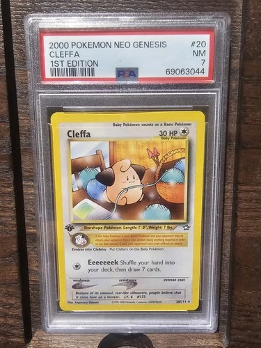 Pokemon Neo Genesis 1st Edition Cleffa #20/111 Vintage WOTC PSA 7