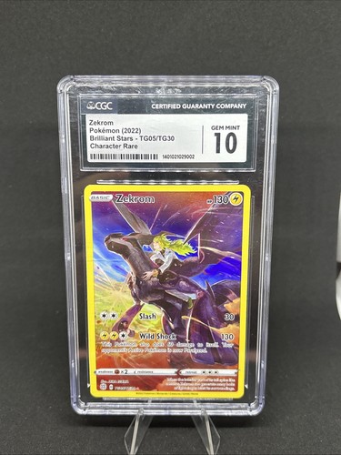 CGC 10 Zekrom 2022 Brilliant Stars TG05/TG30 Trainer Gallery Pokemon Card ptcg - 第 1/4 張圖片