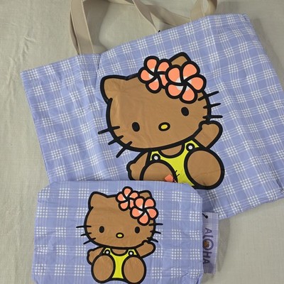 ALOHA Collection X Hello Kitty Reversible Tote AND Small Pouch Big Show 