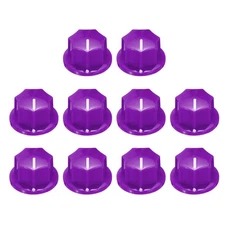 10pcs Purple Guitar Effect Pedal Knob, 7/16" Plastic Brass Electric Guitar Knobs
