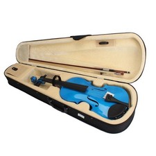 New 4/4 Full Size Acoustic Violin with Case Bow Rosin Basswood Dark Blue Gift