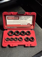 Craftsman 52166 Low Profile Bolt-out Damaged Nut Remover 10pc Set With Hard Case