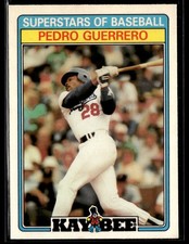 1987 Topps Kay-Bee Superstars of Baseball #14 Pedro Guerrero Baseball Card 0403O