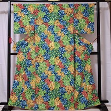 Koshida Kimono Sleeve Silk Crepe Bright Color Japan