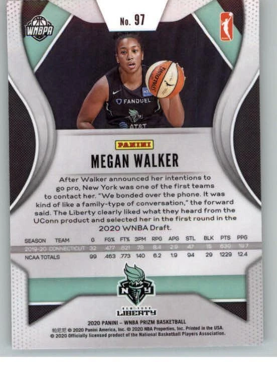 2020 Panini Prizm WNBA #97 Megan Walker (ref 126367) - Image 2 of 2