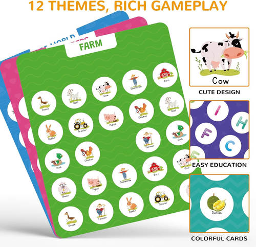 Matching Memory Game for Kids Age 3 4 5 6 7 8 Year Old, Travel Toy for Boys Girl - Picture 4 of 12