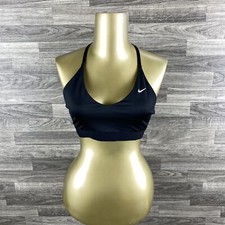 NIKE Dri-Fit Scoop Neck Black Racerback Sports Bra Women's Size Medium