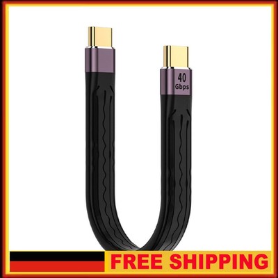 USB 4.0 Gen3 Type C Male to Type C Male Data Cable 40Gpbs PD 100W Flexible