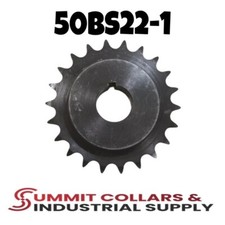 #50 Roller Chain Sprocket, 22 Tooth, 1" ID keyed