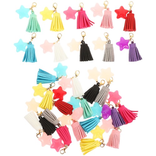 20 Pcs Décoration Suspendue À Filet D'étoile Cinq Points Pendentif Chaîne-clés - Zdjęcie 10 z 12