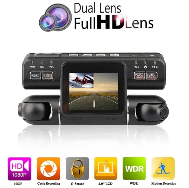 i4000 HD Dual Lens Dash Cam with 2 Inch LCD for Cars  -image