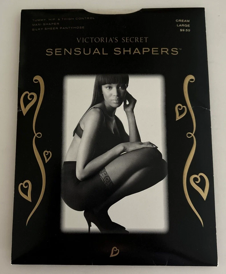 Victoria's Secret Sensual Shapers Tummy Thigh Hip Control Pantyhose LARGE CREAM - Image 4 of 4