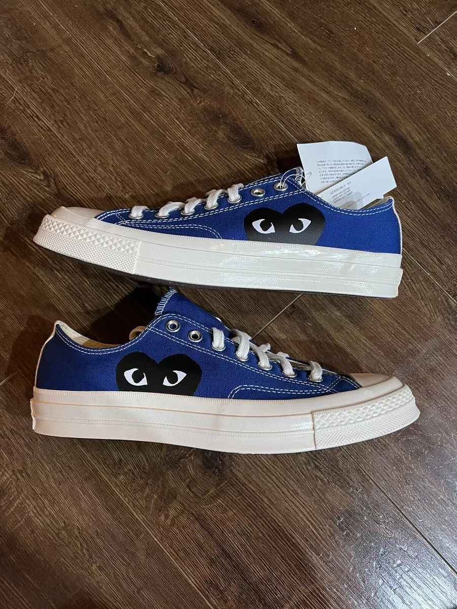 Chuck 70 x Comme des Garcons PLAY Blue 8.5 mens 10.5 wmns CDG | eBay