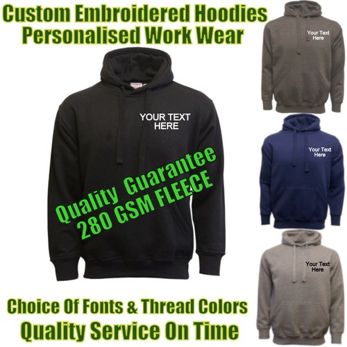 Personalised Embroidered Fleece Hoodies 
