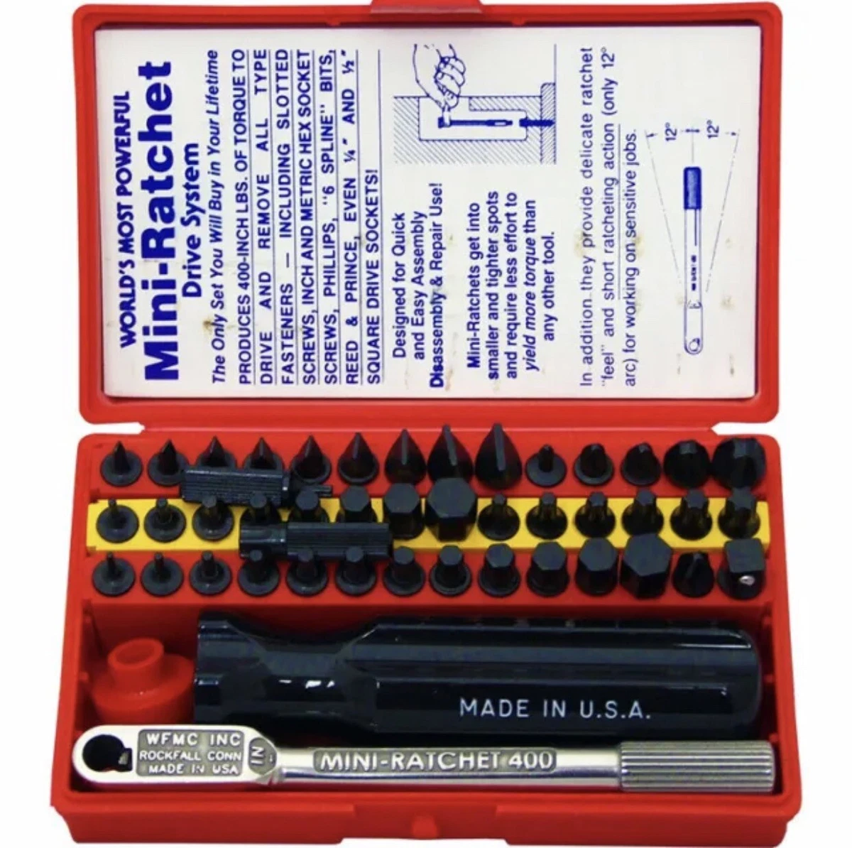 Wadsworth Super Deluxe Set 52pc WFMC 4 52 MINI RATCHET TOOL KIT