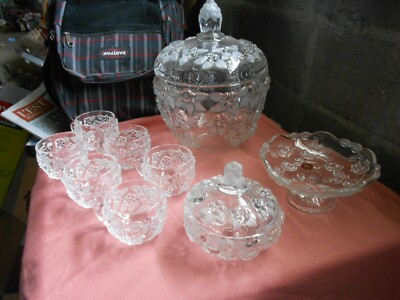 Service à punch ou à sangria en verre de Murano, années 1940