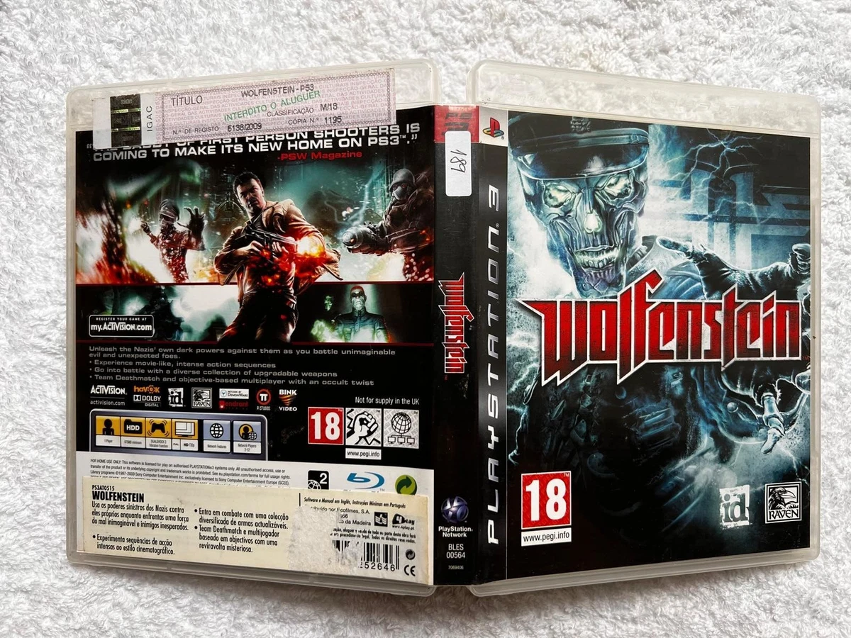 Sony PlayStation 3 Wolfenstein Rating M-Mature Video Games for