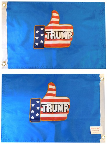 Nylon Flags Flags Trump 2024 Double-Sided Car Flag - 12x18 Inch Rough Tex Knit Nylon, Black & Blue, Made In USA Theme 2024 Trump Flag - Foto 9