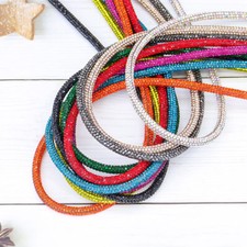 3 Yards Glitter Rhinestone Shoe Laces Hoodie String Replacement Cords Rope Shiny
