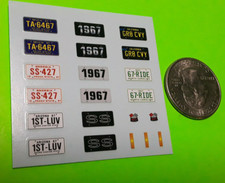 67 1967 Impala Ss 427 125 Waterslide Decal Sheet Emblem Mi Ga Az License Plate 67 1967 Impala Ss 427 125 Waterslide Decal Sheet Emblem Mi Ga Az License Plate