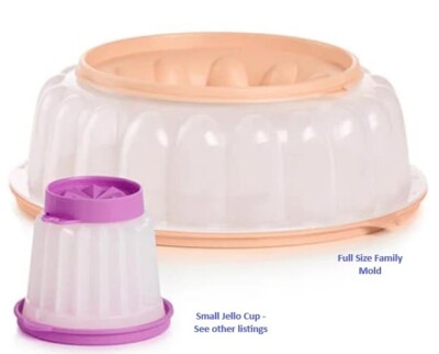 Tupperware JELLO JEL RING MOLD Gelatin Dessert Peach Shrimp CUP 