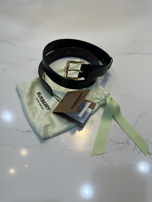 BURBERRY ブラックレザー ベルト Sサイズ BURBERRY ブラックレザー ベルト Sサイズ バーバリー BURBERRY