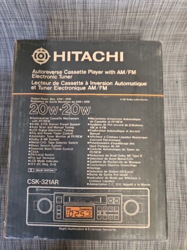 Vintage Hitachi CSK-321AR Car Stereo Cassette Player - Picture 1 of 4
