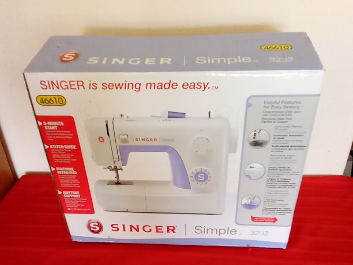 Singer Simple 3232 Sewing Machine Automatic Needle Threader 110 