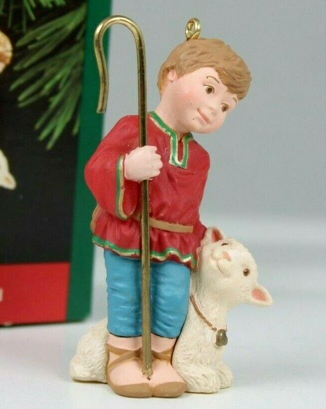 Hallmark Keepsake Vintage 1992 Handcrafted Loving Shepherd Christmas Ornament