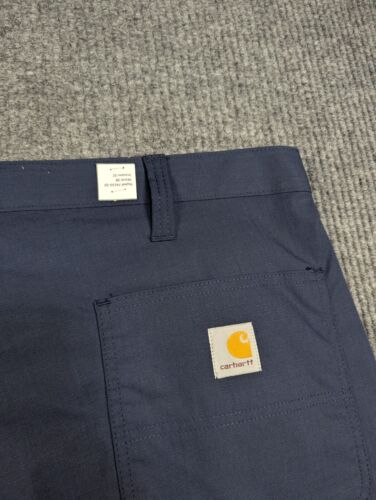 Carhartt Pants Mens 38x32 Blue Ripstop Bicomponent Lighweight Work Pant NEW READ - Picture 4 of 12