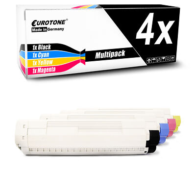 4x Eurotone Toner für OKI MC-853-dn MC-873-dnx MC-853-dnv MC-873-dnc MC-873-dnv