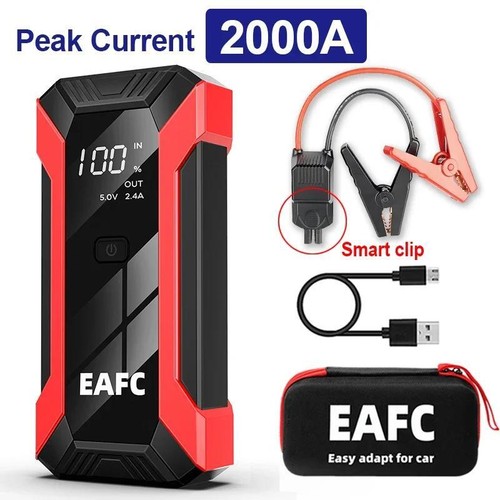 Power Bank 2000a/1200a/600a 12v Car Battery Jump Starter Portable Charger Car Bo - Photo 9 sur 17