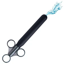 Black Silicone XL Lube Launcher One Handed Phthalate Free Applicator 7.5 Inch