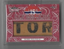 2019-20 LEAF LUMBER KINGS BOBBY ROUSSEAU GAME USED LUMBER 3/3