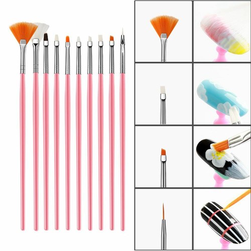 Watercolour Painting Craft Art Pink Artist Paint Brushes Set Acrylic Oil 15 pcs - Picture 5 of 6