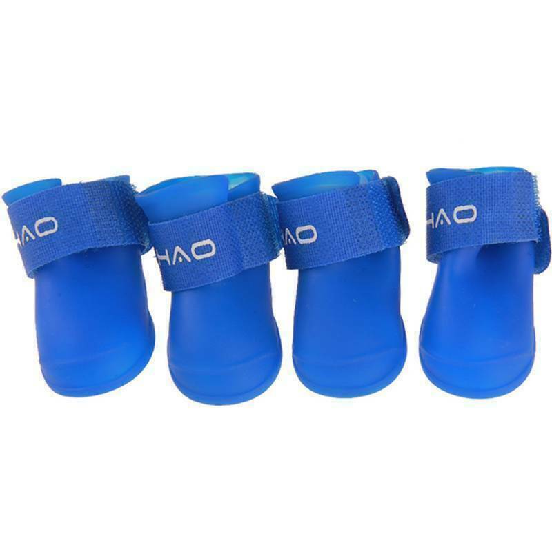 Waterproof Dog Boots Protective PU Shoes Rain Wellies Pet Booties Comfy