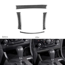 4Pcs For Dodge Charger 2011-2014 Carbon Fiber Console Storage Box Cover Sticker