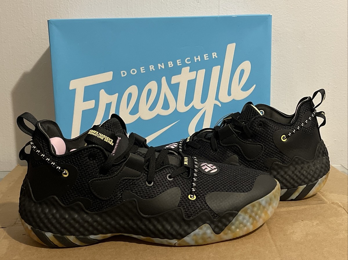 ADIDAS NEW Men\'s Harden Vol 6 Core Black Marbled Gum Shoe Size 12 #1160 New Size 11 Adidas James Harden Vol. 6 Black Gum Basketball  main image 4