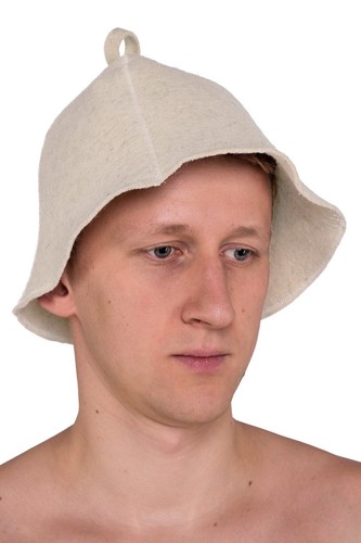 Sauna Hat 100% Natural Wool Felt Cap Bath House Kit Saunahut Saunamütze Mütze - Picture 3 of 3