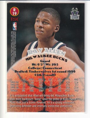 1996-97 Topps Stadium Club Rookies Ray Allen Rookie RC #R19 | eBay