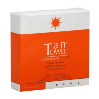 Tan Towel Full Body Plus 5 Pack - Fast Ship -Fresh