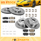 Front Rear Disc Rotors Ceramic Brake Pads For 2013-2018 Lexus ES350 Toyota Camry