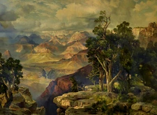 Grand Canyon from Hermit Rim Road American West by Thomas Moran Repro FREE S/H