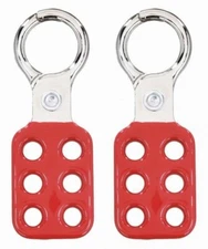 (QTY 2) Condor 2CJH7B Snap-On Lockout Hasp, Aluminum Brand New ABUS 93114