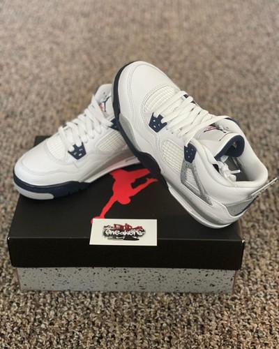 Nike Air Jordan 4 Retro Midnight Navy GS Size 5.5Y / 7 Women 408452-140 FS New | eBay