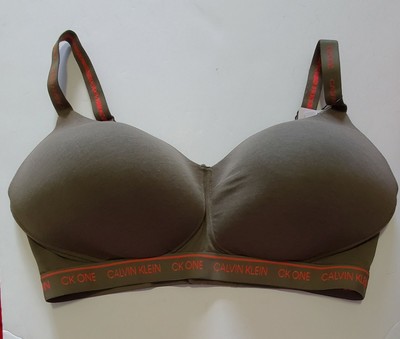 Calvin Klein CK One Plus Size Cotton Wire Free Bralette Muted Pine QF5951  Sz 3X 790812109199 | eBay